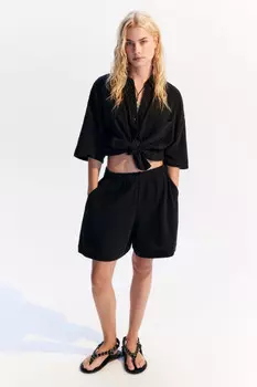 Шорты из хлопкового муслина