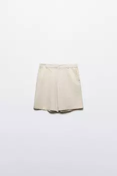 Шорты костюмные из льняной ткани