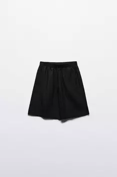 Шорты льняные с поясом на завязках