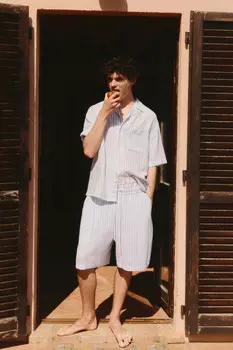 Шорты льняные с поясом на завязках