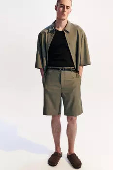 Шорты льняные с резинкой на поясе