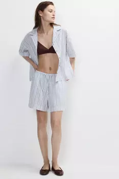 Шорты льняные в полоску