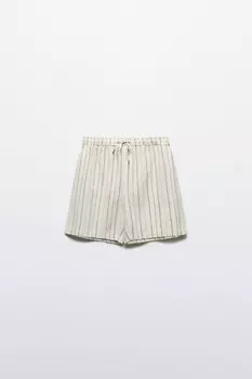 Шорты льняные в полоску