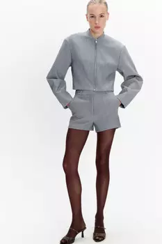 Шорты мини костюмные с высокой посадкой