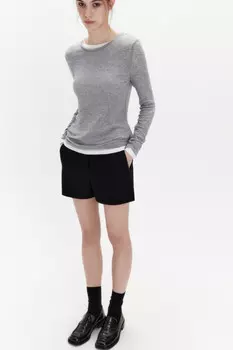 Шорты мини костюмные с высокой посадкой