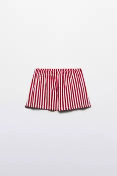 Шорты пижамные хлопковые в полоску