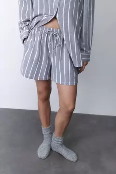 Шорты пижамные хлопковые в полоску