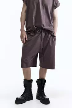 Шорты прямые хлопковые с обрезанными краями