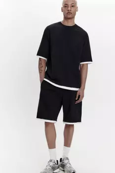 Шорты с имитацией второго слоя