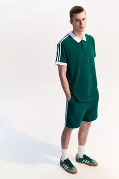 Шорты спортивные хлопковые с лампасами