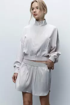 Шорты спортивные с шелковой фактурой