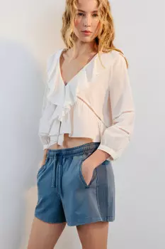 Шорты трикотажные с вареным эффектом