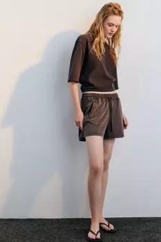 Шорты трикотажные с вареным эффектом