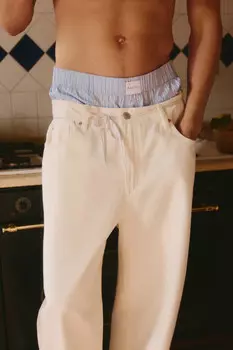 Шорты в полоску в пижамном стиле