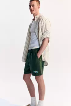 Шорты вельветовые с вышивкой