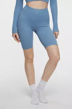 Шорты-велосипедки домашние бесшовные в рубчик