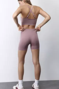 Шорты-велосипедки гладкие облегающие