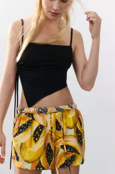 Шорты вискозные с принтом