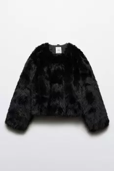 Шуба короткая с длинным ворсом