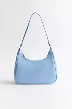 Сумка-багет на плечо текстильная с ремнем