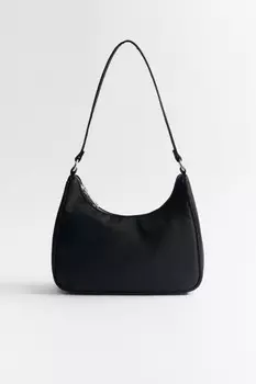 Сумка-багет на плечо текстильная с ремнем