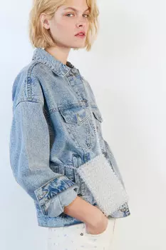 Сумка-чехол плетеная из прозрачных бусин