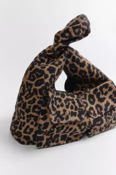 Сумка на плечо с леопардовым принтом