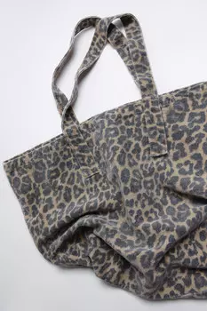 Сумка-шопер с леопардовым принтом