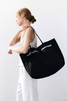 Сумка-шопер текстильная с принтом