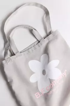 Сумка-шопер текстильная с принтом