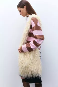 Сумка текстильная с длинным ворсом