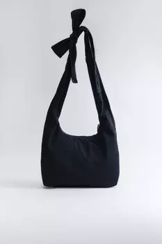 Сумка-тоут на плечо с бантом