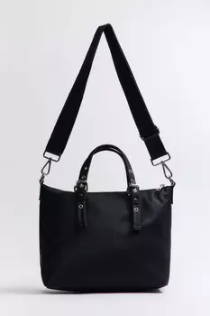 Сумка-тоут текстильная с широким ремешком