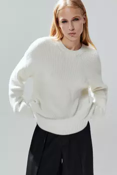 Свитер хлопковый в рубчик