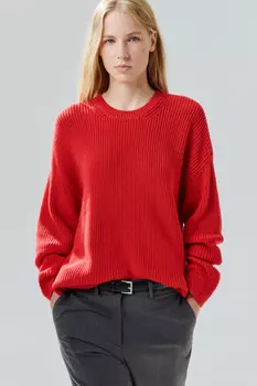 Свитер хлопковый в рубчик