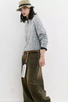 Свитер oversize вязаный с шерстью