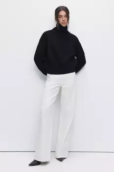 Свитер RibSweater толстой вязки с воротником