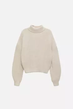 Свитер RibSweater толстой вязки с воротником