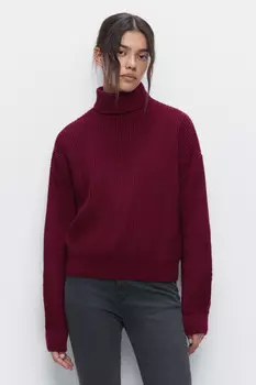Свитер RibSweater толстой вязки с воротником
