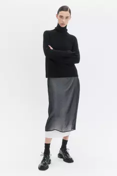 Свитер с горлом укороченный в полоску