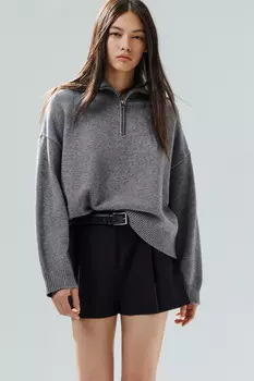 Свитер с воротником на молнии