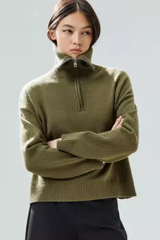 Свитер с воротником на молнии