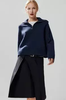 Свитер с воротником на молнии