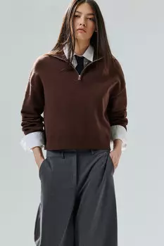 Свитер с воротником на молнии