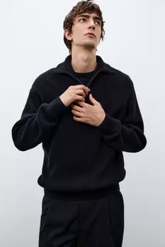 Свитер с воротником на молнии