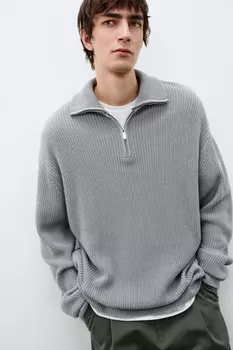 Свитер с воротником на молнии