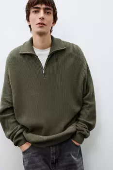 Свитер с воротником на молнии