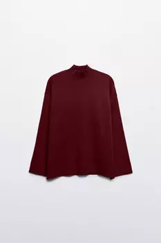 Свитер вискозный с воротником-стойкой