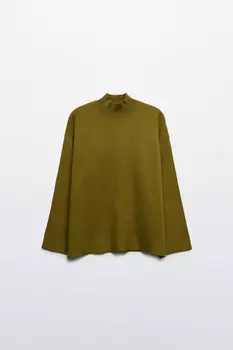 Свитер вискозный с воротником-стойкой