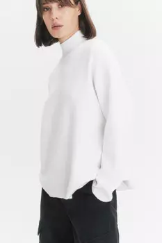 Свитер вязаный вискозный с воротником-стойкой